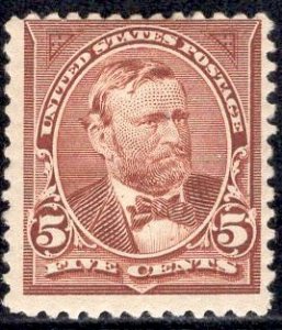 US Stamp Scott #255 5c Grant MINT Hinged SCV $120