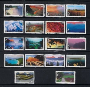 C133 - C150 18 SCENIC AMERICAN LANDSCAPES MNH SINGLES