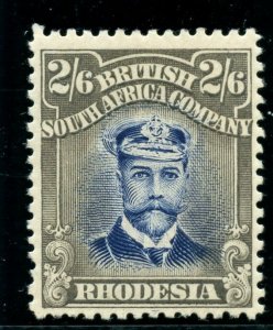 Rhodesia 1913 Admirals 2s6d indigo & grey-brown MLH. SG 236. Sc 133a