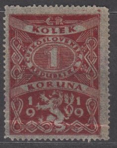 Czechoslovakia 1K revenue stamp 1919 used