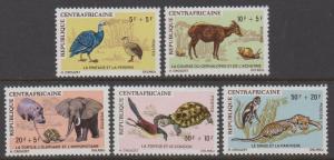 Central African Rep 1971 Animals Birds VF MNH (B3-B7)