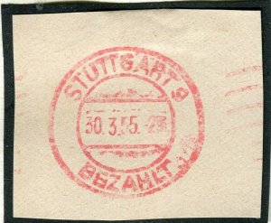 GERMANY; 1950s early GEBUHR BEZAHLT Postal Stationary Piece