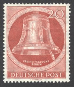Germany Berlin Sc# 9N77 MH 1951-1952 20pf bright red Freedom Bell, Berlin