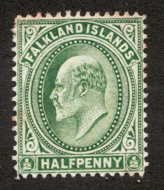 1904 Falkland Islands Sc# 22 - Halfpenny, KEVII - MH postage stamp