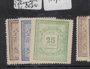 Dominican Republic Telegraph Stamps 1c, 5c, 25c MNG (1hbf)