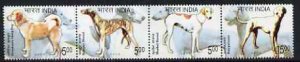 INDIA - 2005 - Dogs - Perf 4v Strip - Mint Never Hinged