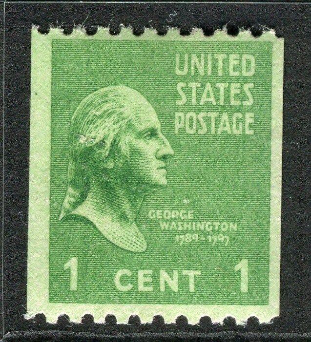 USA;  1938 early President's series issue Mint hinged 1c. value