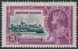 British Guiana 1935 24c slate & purple Jubilee SG304 used