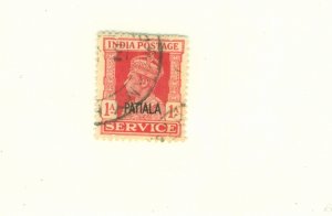 PATIALA INDIAN STATE O67 USED BIN $0.50