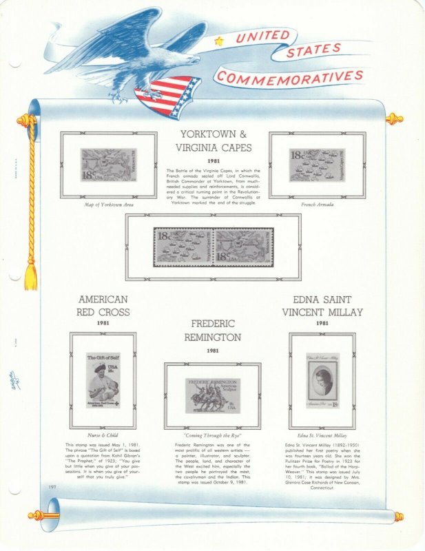 White Ace United States 1981 Stamp Album Pages 193 to 199