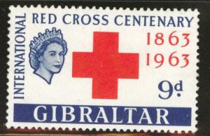 Gibraltar Scott 163 MH* 1963 Red Cross stamp CV $13