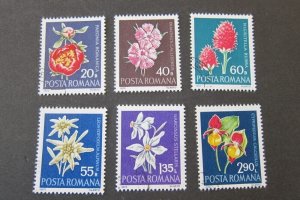 Romania 1972 Sc 2331-36 flower CTO set FU