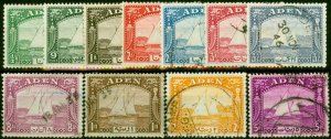 Aden 1937 Set of 11 to 5R SG1-11a Fine Used