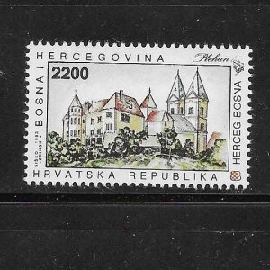 Bosnia & Herzegovina Croat Admin 1993 Pleham Monastery Sc 10 MNH A3198