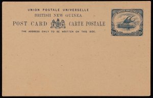 PAPUA 1901 Lakatoi 1½d blue Postcard. ACSC PAP2 cat $100. Only 2974 sold.