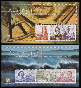 AUSTRALIA 1999 Navigators $2.70 M/Sheets with 'A99' perfin. MNH **. Retail $45.