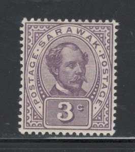 Sarawak 1908 Sir Charles J. Brooke 3c Scott # 38 MH