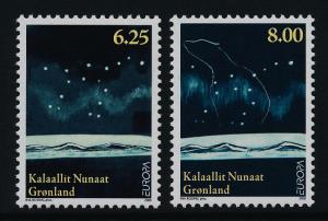 Greenland 537-8 MNH EUROPA, Stars, Astronomy