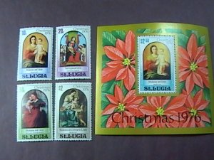 ST. LUCIA # 409-413-MINT/NEVER HINGED--COMPLETE SET + SOUVENIR SHEET---1976