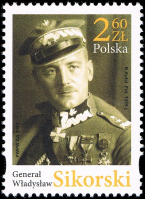 Poland 2018 MNH Stamp General Prime Minister Wladyslaw Sikorski World War WWII