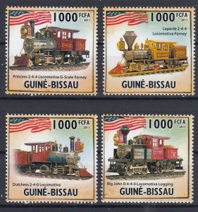 Guinea 2011 - LOCOMOTIVES  - Set MNH - Mi.16 Eur.