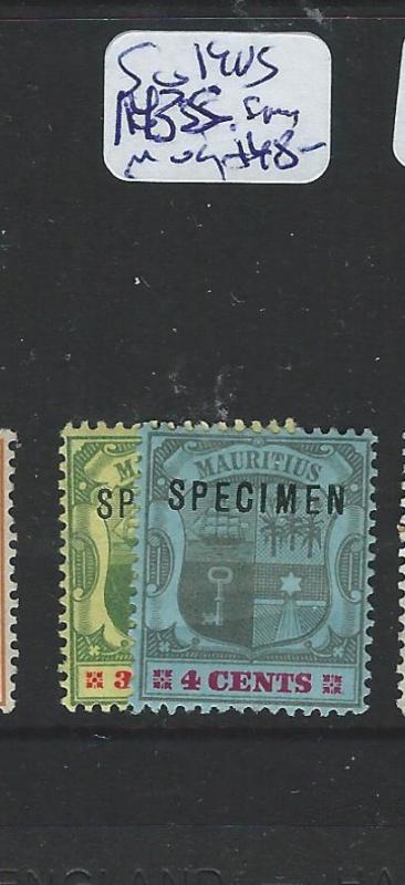 MAURITIUS  (B1001B) SG 140S, 143S SPECIMEN  MOG