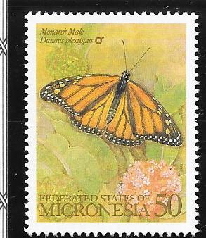 Micronesia #183a 50c Butterfly (MNH) CV$1.00