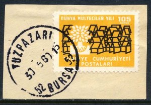 Turkey 1960 Sc 1479 World Refugee Yr Tuzpazari Bursa Stamp U