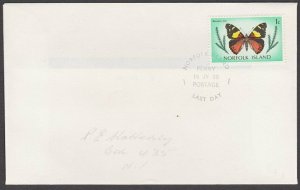 NORFOLK IS 1980 cover - Last Day of Penny Postage - commem cancel..........A728