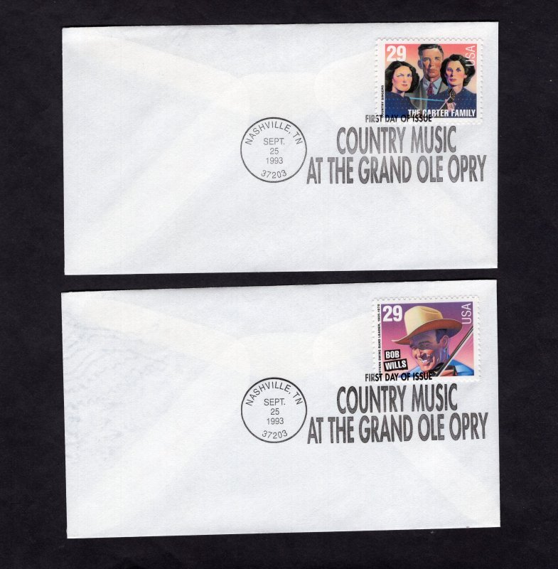 2771-2774 Country Music, set/4 FDC no cachet