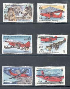 British Antarctic Terr Sc 224-9 1994 Planes stamp set NH