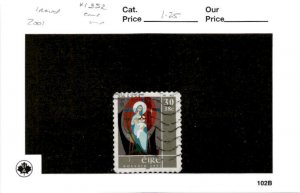 Ireland, Postage Stamp, #1352 Used, 2001 Christmas (AB)