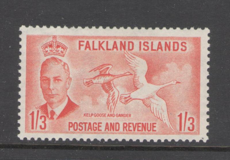 Falkland Islands 1952 King George V 1sh 3p Scott # 116 MH