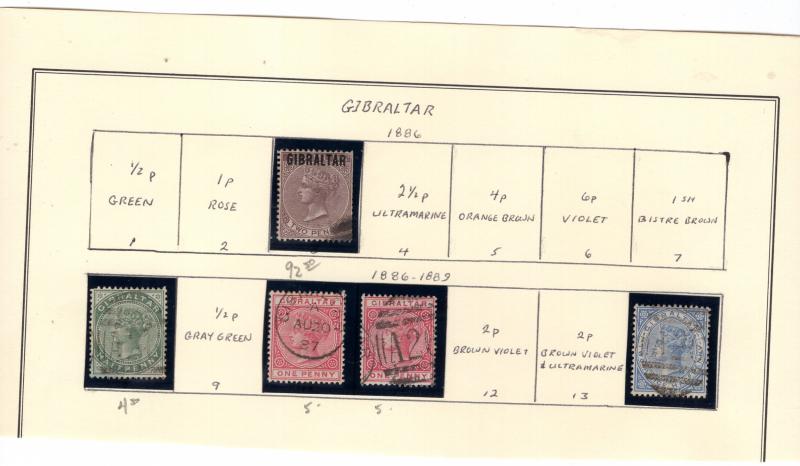 Gibraltar Album Peice of Early Issues,Damaged Not Counted