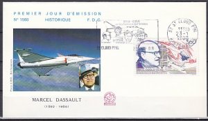 France, Scott cat. 2087. Aircraft Designer issue. First day cover. ^