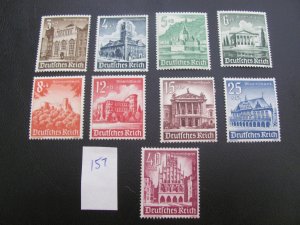 Germany 1940 MNH SC B177-185  SET XF 40 EUROS (157)