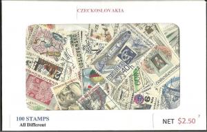 Czechoslovakia Mix, 100 All Different, Used**-