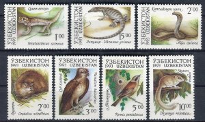 1993 Uzbekistan 7-13 Reptiles