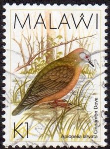 Malawi 530 - Used - K1 Cinnamon Dove (1988) (cv $1.10) (1)