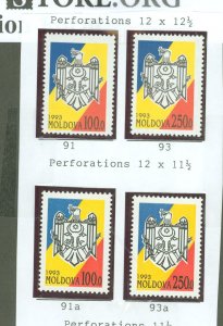 Moldova #91/93 Mint (NH) Single (Complete Set)
