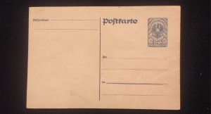 O) AUSTRIA, COAT OF ARMS 50h, POSTAL STATIONERY UNUSED