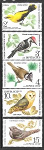 RUSSIA 1979 BIRDS Set Sc 4776-4780 MNH