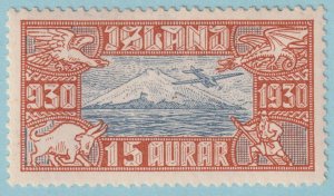 ICELAND C4 AIRMAIL  MINT HINGED OG * NO FAULTS VERY FINE! - SDA
