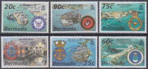 BERMUDA Sc # 703-8 CPL MNH MILITARY BASES in BERMUDA