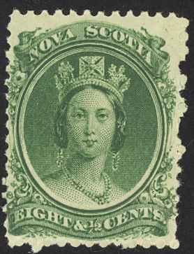 Canada Nova Scotia Sc# 11 MH (c) 1860 8½¢ green Queen Victoria