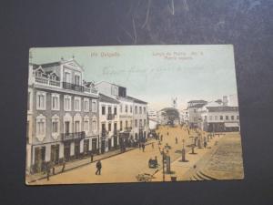 Azores 1909 Postcard / Light Creasing / Stamp Top Perfs Clipped - Z3610