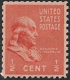 803 MNH single Benjamin Franklin - no per item S&H fee