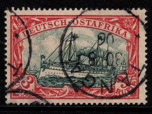 GERMAN EAST AFRICA SG25 1901 3r BLUE-BLACK & RED USED