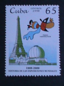 ​CUBA -1998-SC#3942 EXPO 2000 HANOVER-PARIS MNH-VF-RARE WE SHIP TO WORLD WIDE