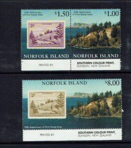 Norfolk Island: 1997, 50th Anniversary First Norfolk Stamp,  MNH set.